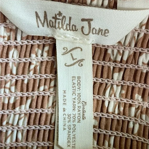 Matilda Jane Just Imagine Lauren smocked floral print midi dress large - Picture 13 of 13